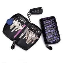 Стиль Автомобильный ключ сумка кошелек натуральный кожаный брелок для мужчин и женщин держатель для ключей Органайзер сумка коровья кожа чехол для ключей чехол