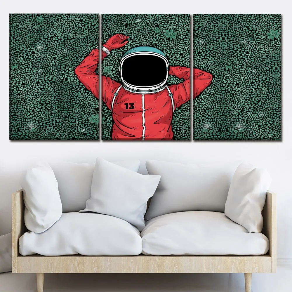 Дешево Холст стены Книги по искусству Аватар Home Decor комплект из 3 предметов Книги по искусству истик абстрактный астронавт Картины современных HD пе...
