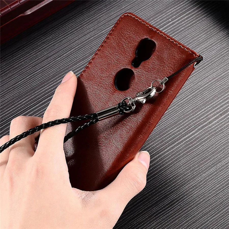 

TienJueShi Premium Book-Stand Leather Wallet Protection Shell Etui Cover Case For Highscreen Power Five Max 5.5"