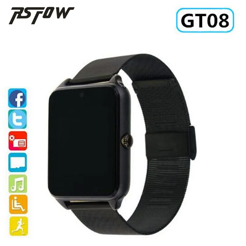 

RsFow Z60 Smart Watch GT08 Plus Metal Clock Bluetooth Connectivity Android phone Support SIM TF Card Sync Notifier Push Message