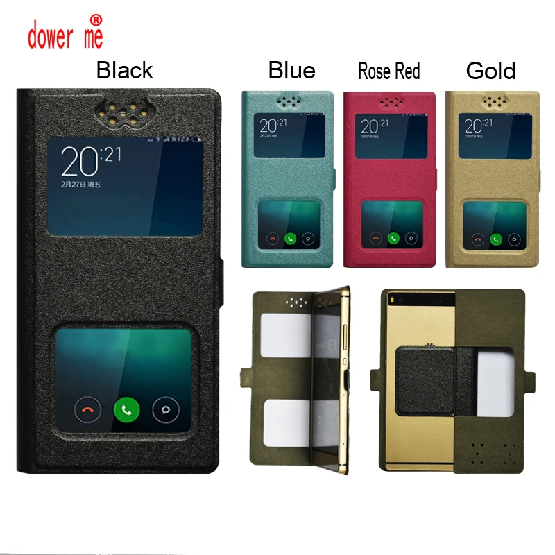 Dower me новый двойной окно Универсальный Флип PU кожаный чехол для Ulefone MIX телефон в