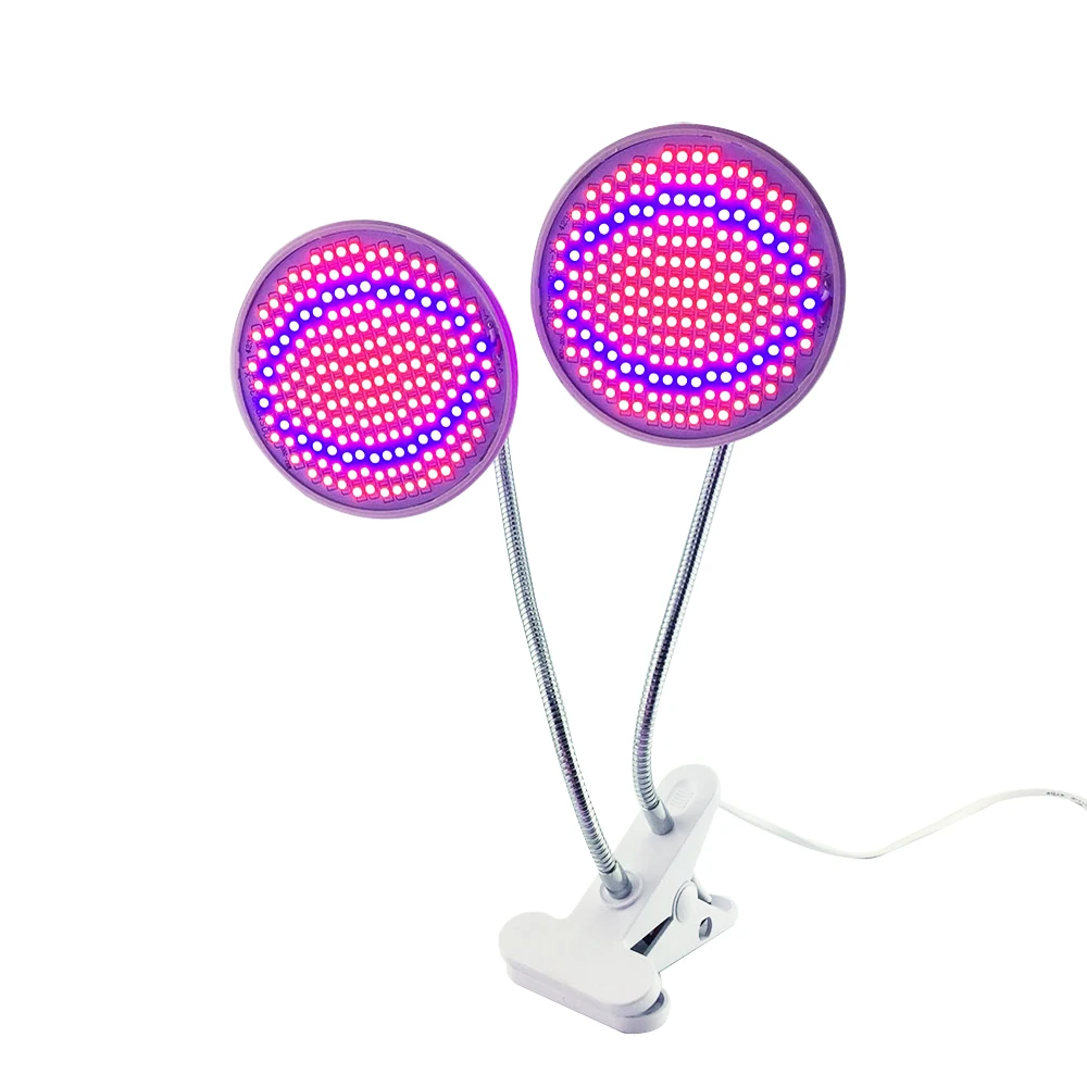  Dual 200 Led Plant Grow Light bulb Lamp Desk Clip Holder set for Flower Vegetable Indoor Seeds Grow