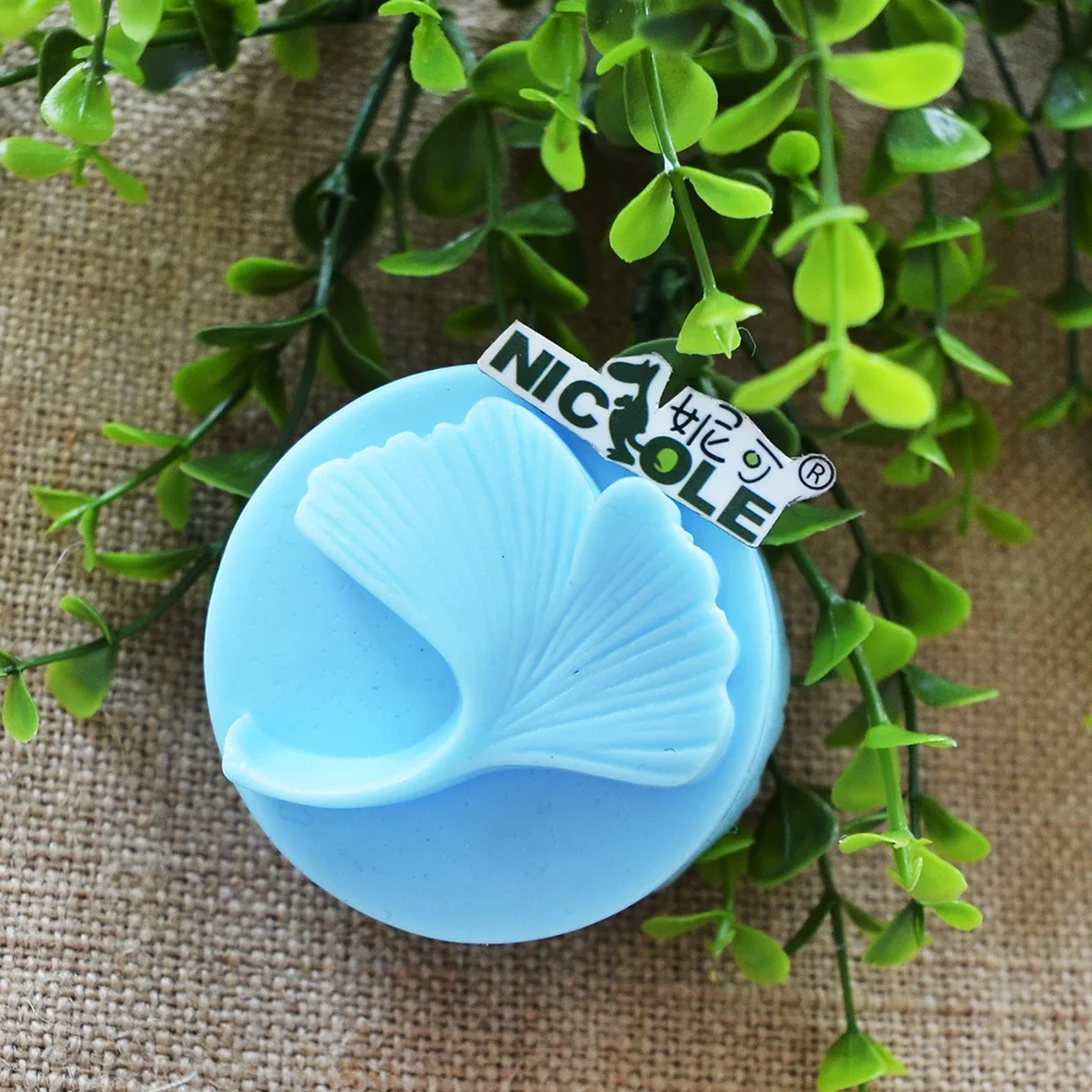 Nicole R0024 Gingko Leaf Design Silicone Natural Soap Molds Custom