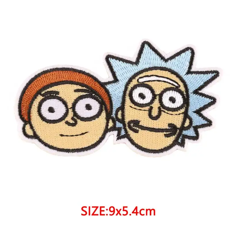 DIY Rick And накладки Morty железные нашивки для одежды Аниме заплатка для одежды полосы Аппликации, нашивки bordados para la ropa