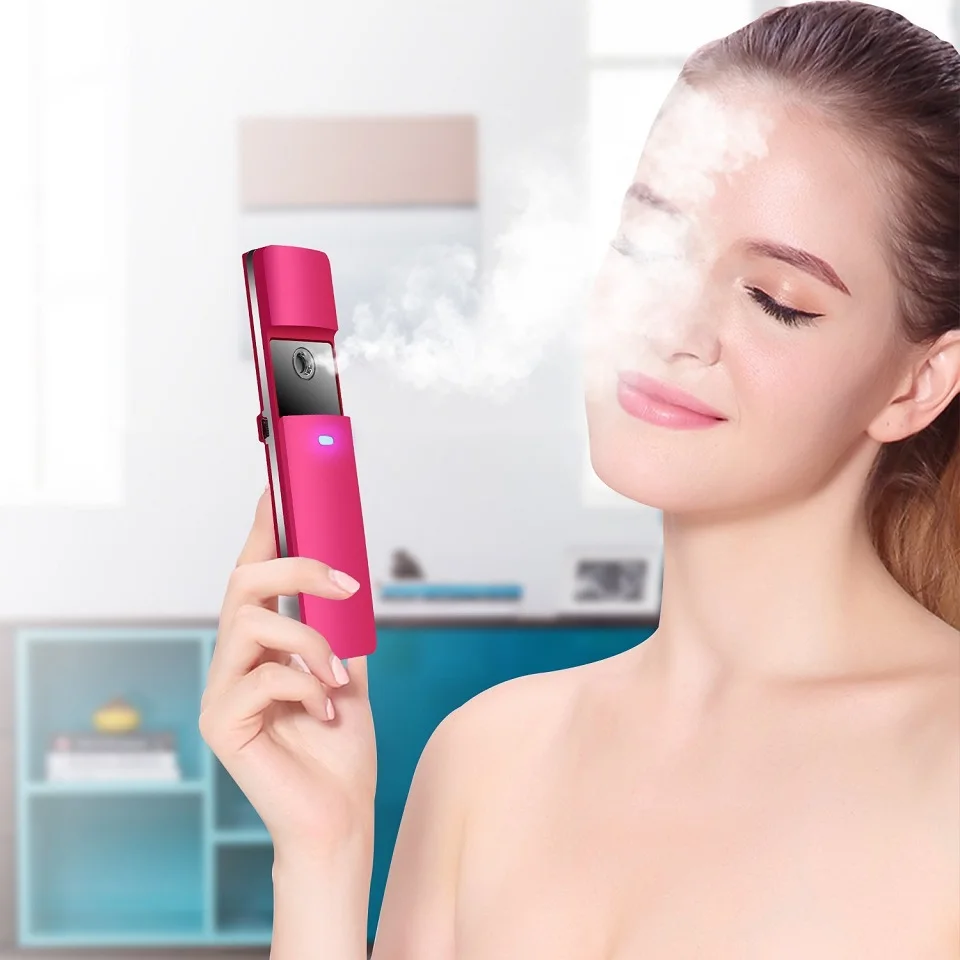 

Nano Steamer Handy Mister Facial Mist Spray Moisture Face Sprayer Rechargeable Sliding Mini USB