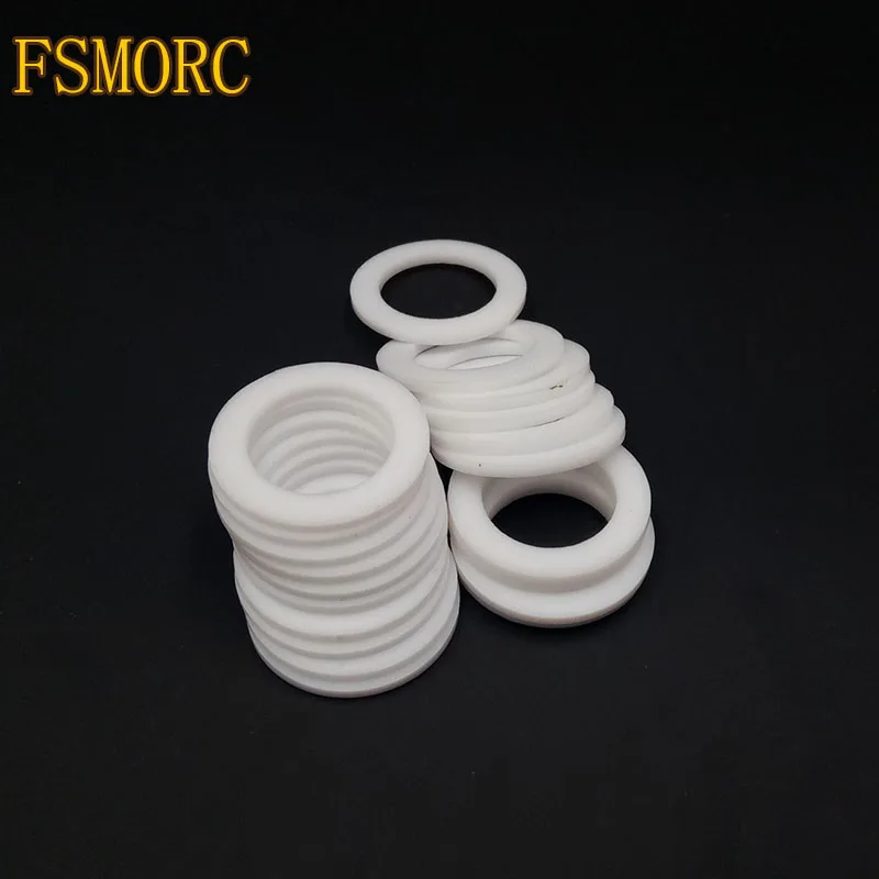 5piece 3mm5mm thickness PTFE Flange Gasket, Ring, White Teflon Flat