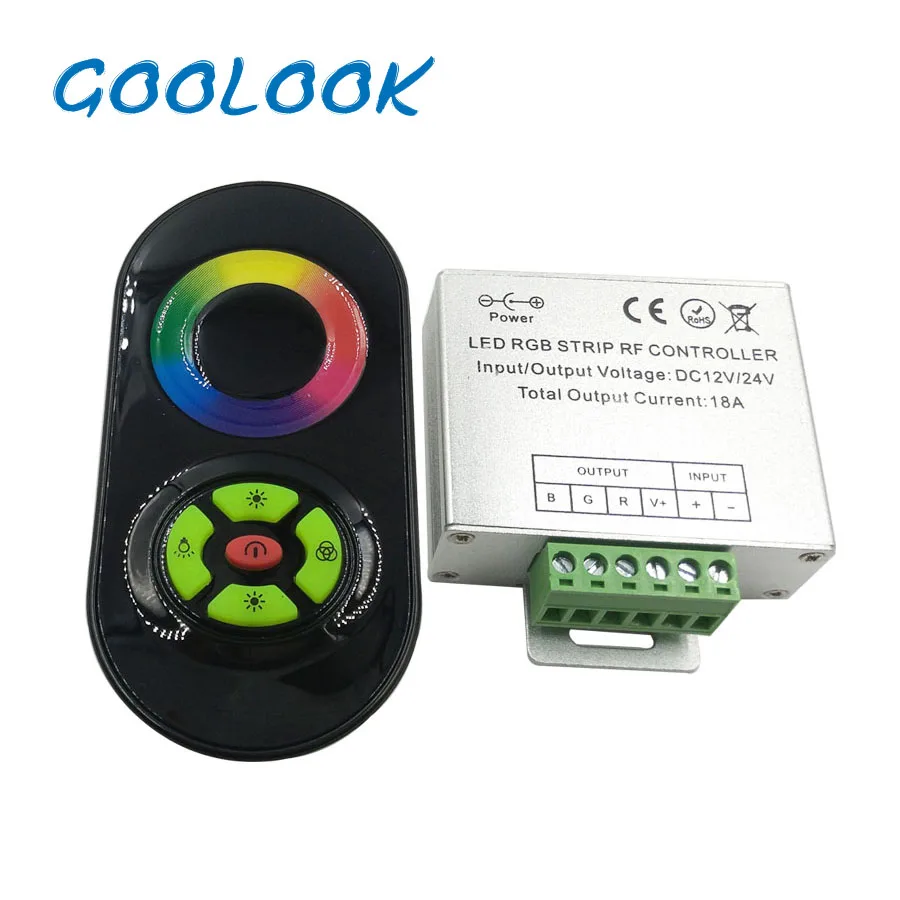 

DC12-24V 18A RF Wireless Touch RGB controller Touch Panel led dimmer for led strip light tape