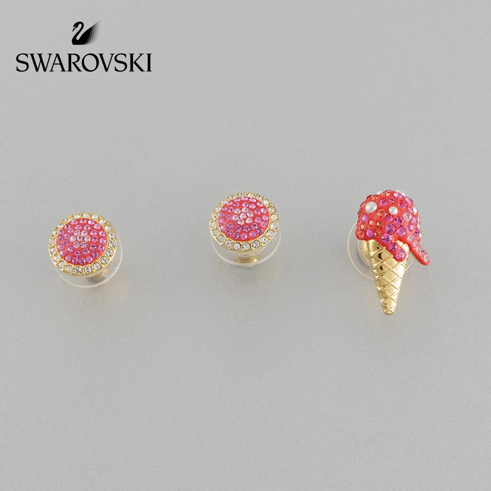 

Original Genuine Swarovski NO REGRETS cute ice cream delicate fashion stud earrings romantic crystal ear ornament 5457497