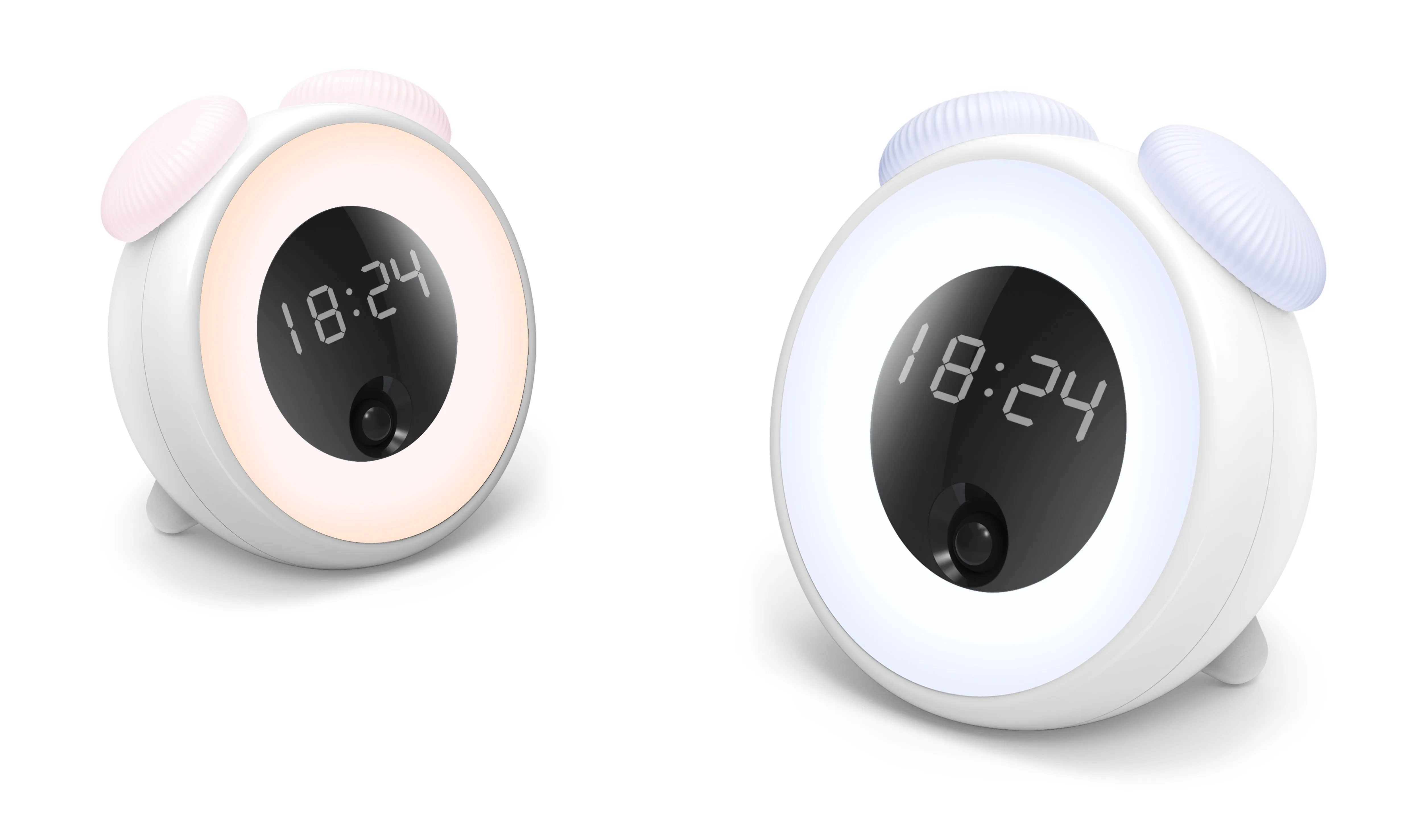  Led Night Desk Light USB Charging Bed Room Motion Sensor Table Lamp With Time Alarm Clock For Child