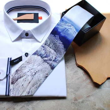 

Free Shipping New Male fashion men's Fashion tie Ink Snow Mountain Dress casual groom gift wedding party