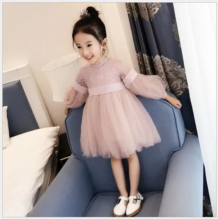

baby dress on graduation day long sleeve dresses for girls 3-12 years old puff sleeve birthday party and wedding children dress