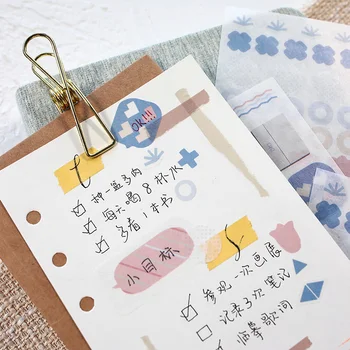 

2 Sheets/set Simple Colors Index Stickers Feature Basic Element Decor Remarks Sticker Journal School Supplies Stationery