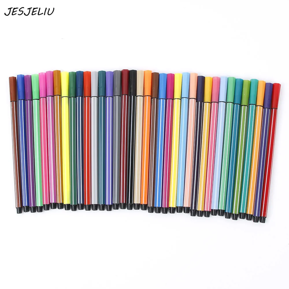 

New 36 Colors Washable Water color Pen painting Markers artist Drawing set student Art Supplies highlights watercolor pens