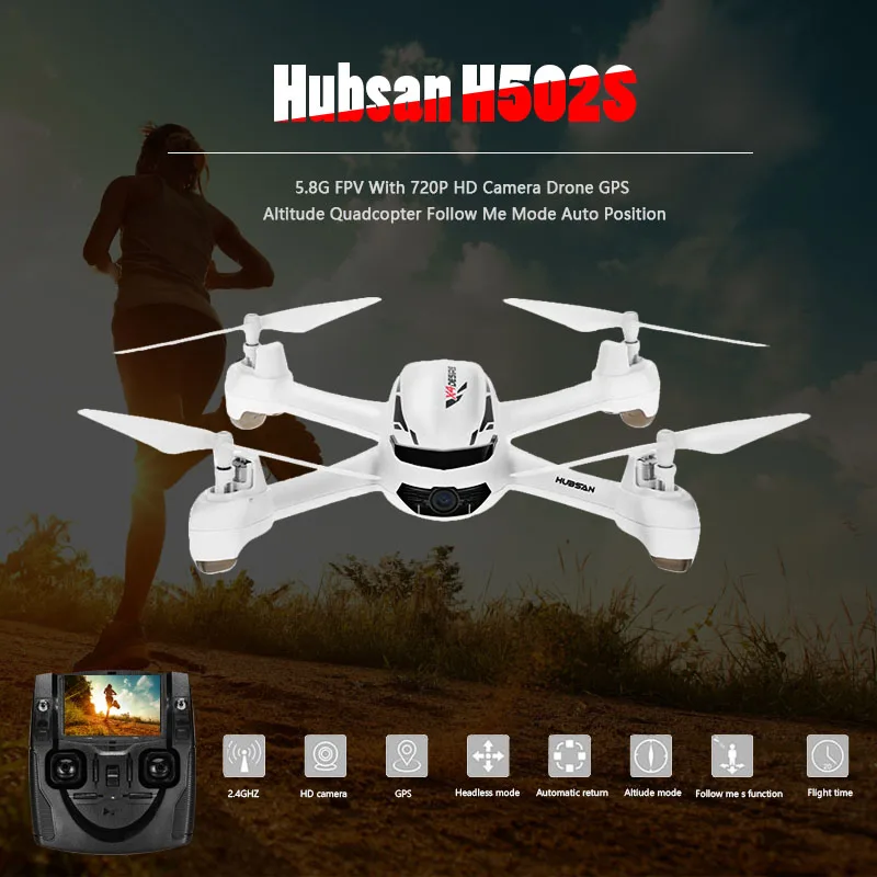 

Original Hubsan X4 H502S Rc Helicopter 5.8G FPV With 720P HD Camera Drone GPS Altitude Quadcopter Follow Me Mode Auto Position