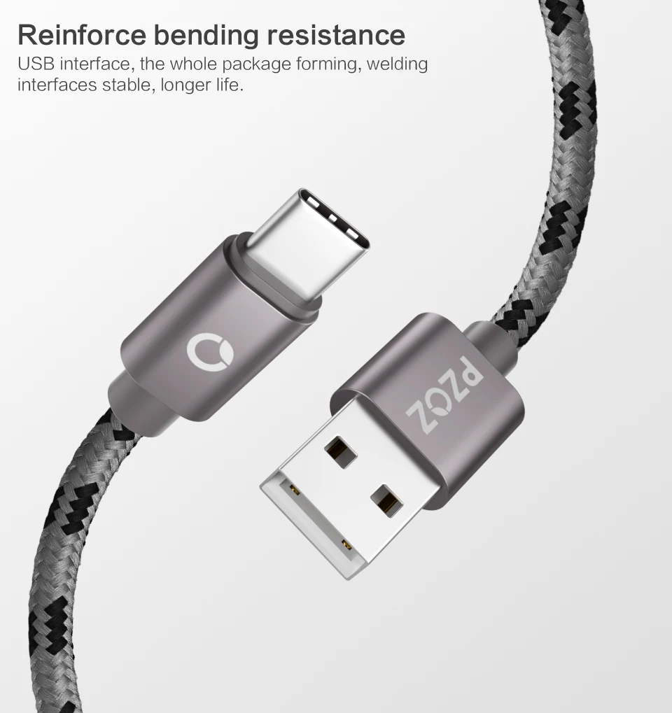 PZOZ Usb type-C кабель для быстрой зарядки type-C кабель для передачи данных зарядное устройство для samsung S9 S10 красный mi note7 Xiao mi 9 mi a2 mi x pad4 usb-c