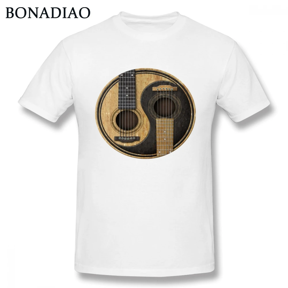 Футболка с акустическими гитарами Yin Yang футболка музыкальными дисками