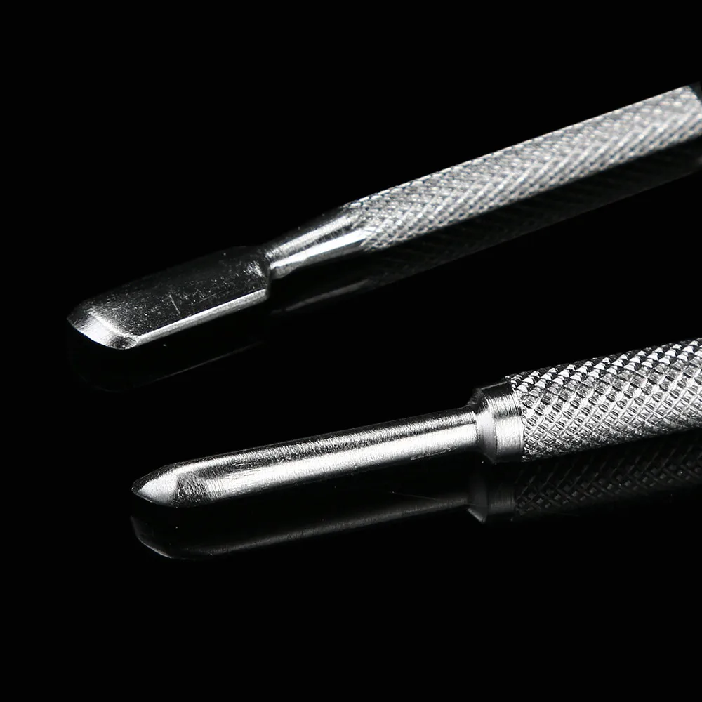 

HOT SALE 4PCS multifunctional portable Stainless Steel Nail Cuticle Spoon Pusher Remover Cutter Nipper Clipper Cut Set nail Tool