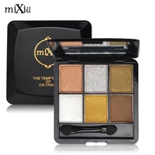 New Naked Matte Eye Shadow Palette Set 6Colors Makeup Lasting Shimmer Mixiu Brand Maquiagem Pigment Glitter Eyeshadow With Brush
