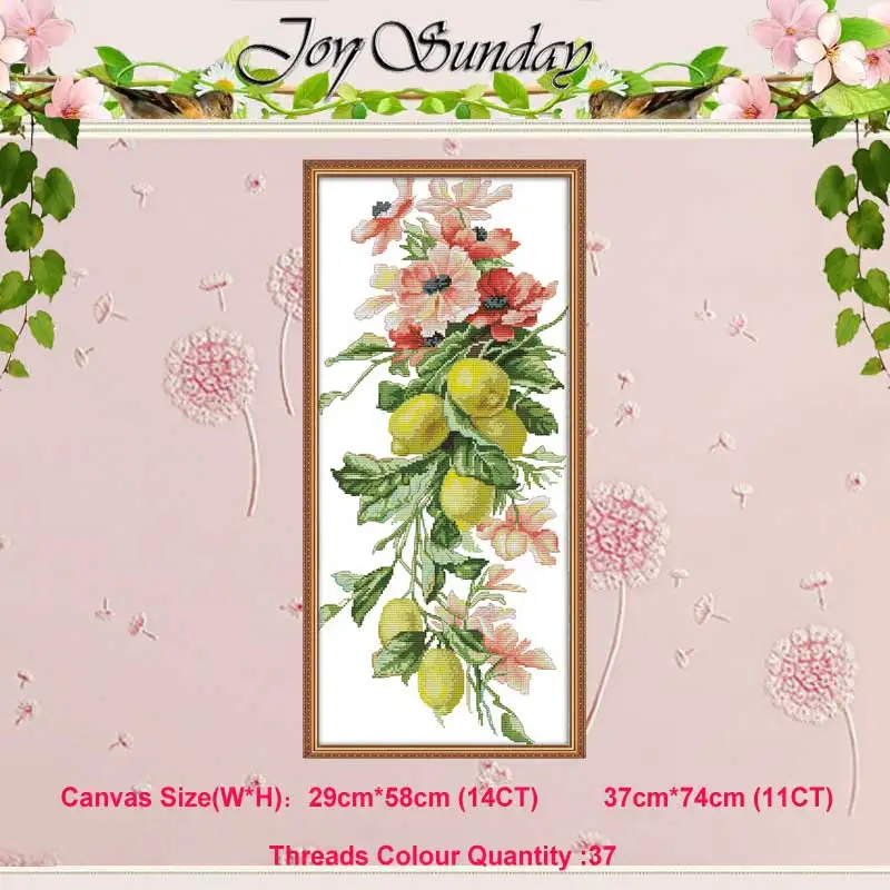 

Countless rich fruits flower painting counted11CT 14CT Cross Stitch Set Wholesale DIY Cross-stitch Kit Embroidery Needlework
