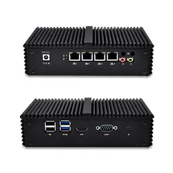 QOTOM Mini PC Q330G4 С Core I3 4 порта LAN, используя pfsense как маршрутизатор/межсетевой экран, безвентиляторный двухъядерный, без вентилятора, без шума