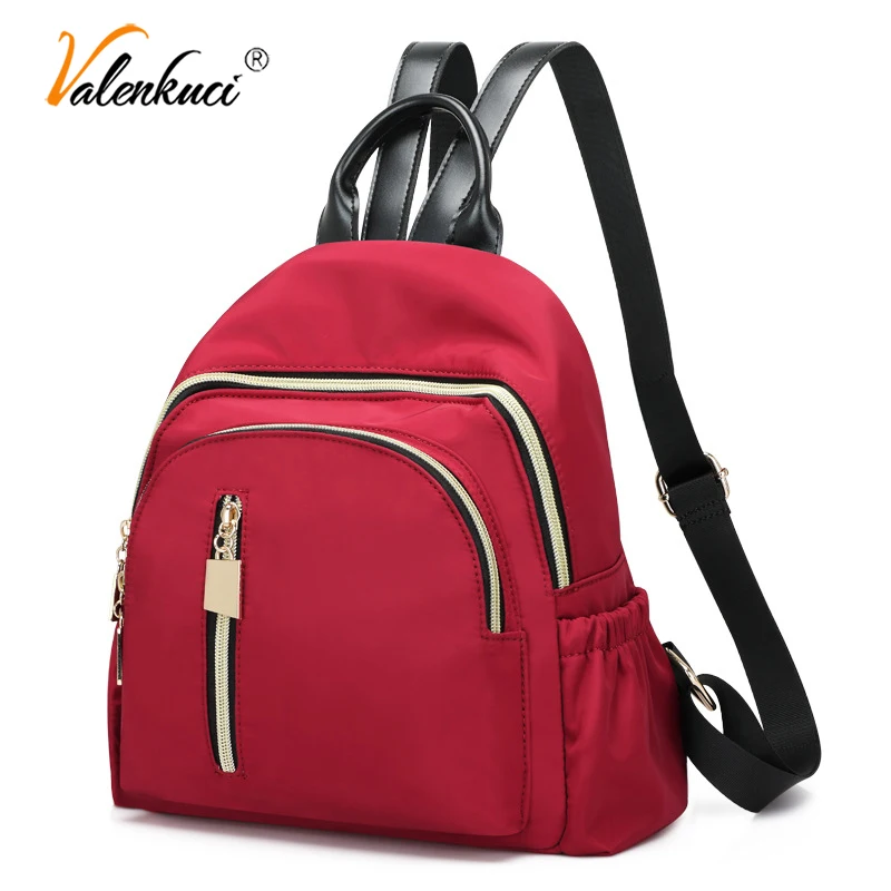 Solid Color Mini Backpack Women Bag Fashion Travel Backpacks Female