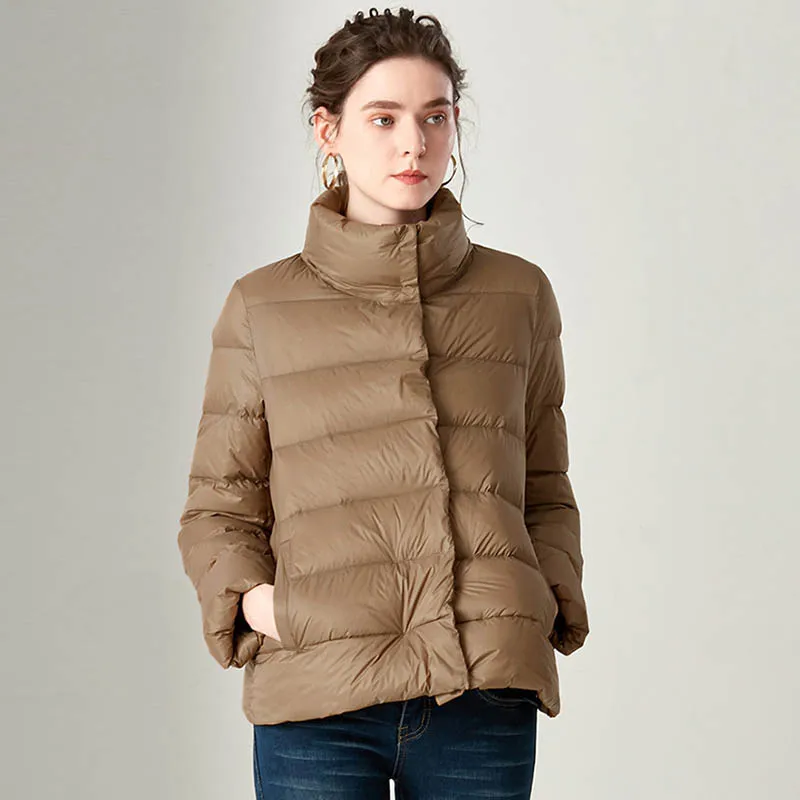 

90% White Duck Down Short Jackets 2019 New Winter Plus Size Light weight Down Coats Fashion Thicken Warm Stand Collar Coats