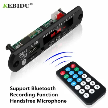 

KEBIDU Recording Wireless Bluetooth 5V 12V MP3 Decoder Board MP3 Player Module Support USB TF AUX FM Audio Radio Module