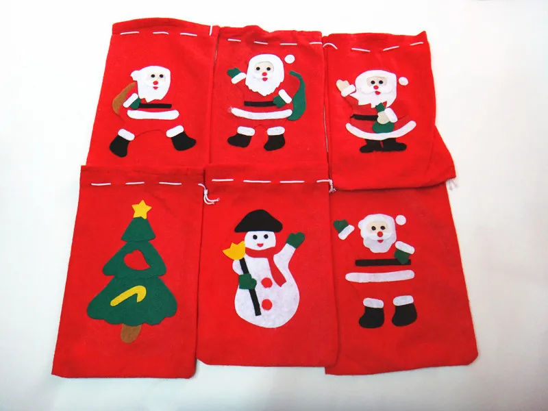 Wholesale 40*60cm Santa Claus Present Bag Promotional Christmas Eve