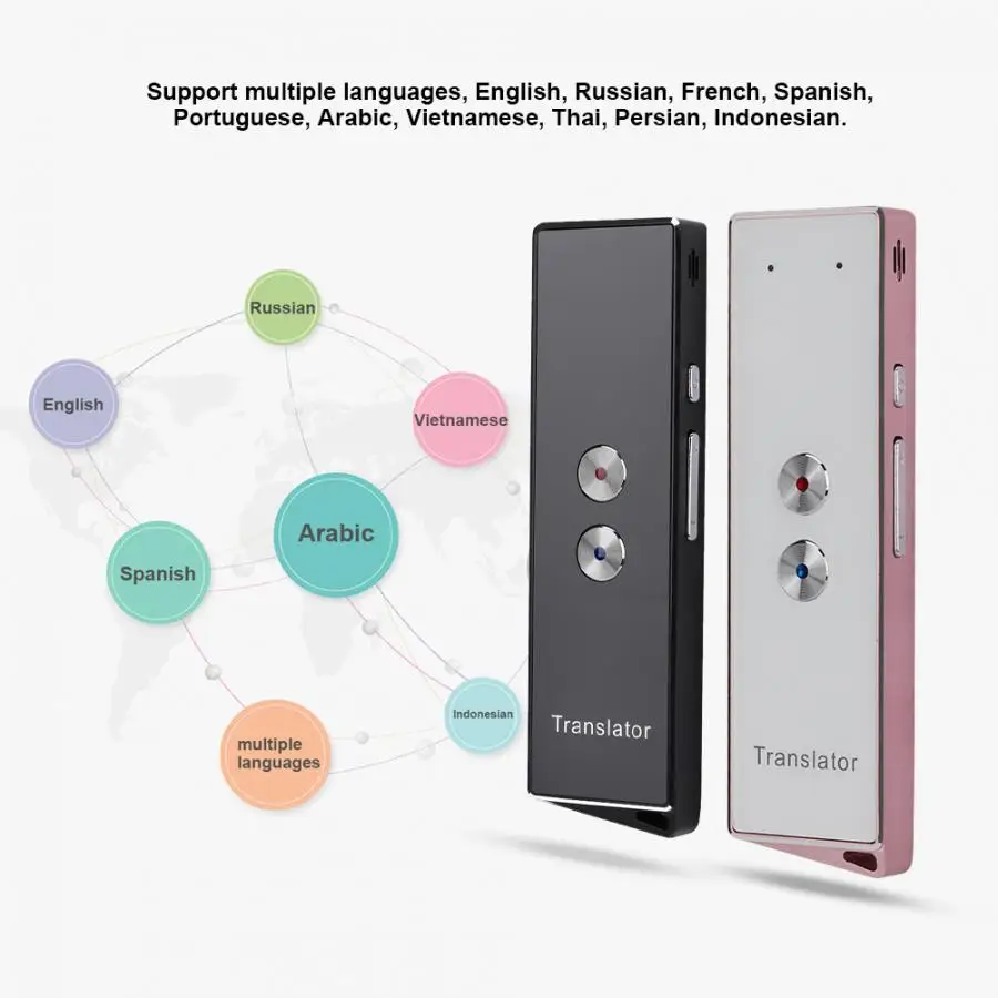 Портативный X9 Интеллектуальный многоязычный голосовой переводчик мгновенный перевод Bluetooth переводчик для обучения путешествий