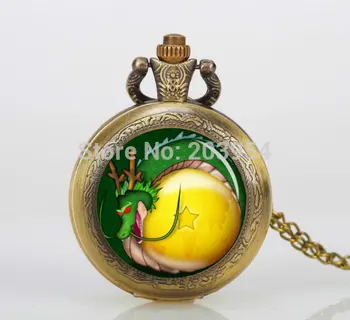 

Eternal Dragon and Dragon Ball 12pcs/lot pocket watch pendant seven star Dragon Ball locket cosplay goku comic manga anime mens