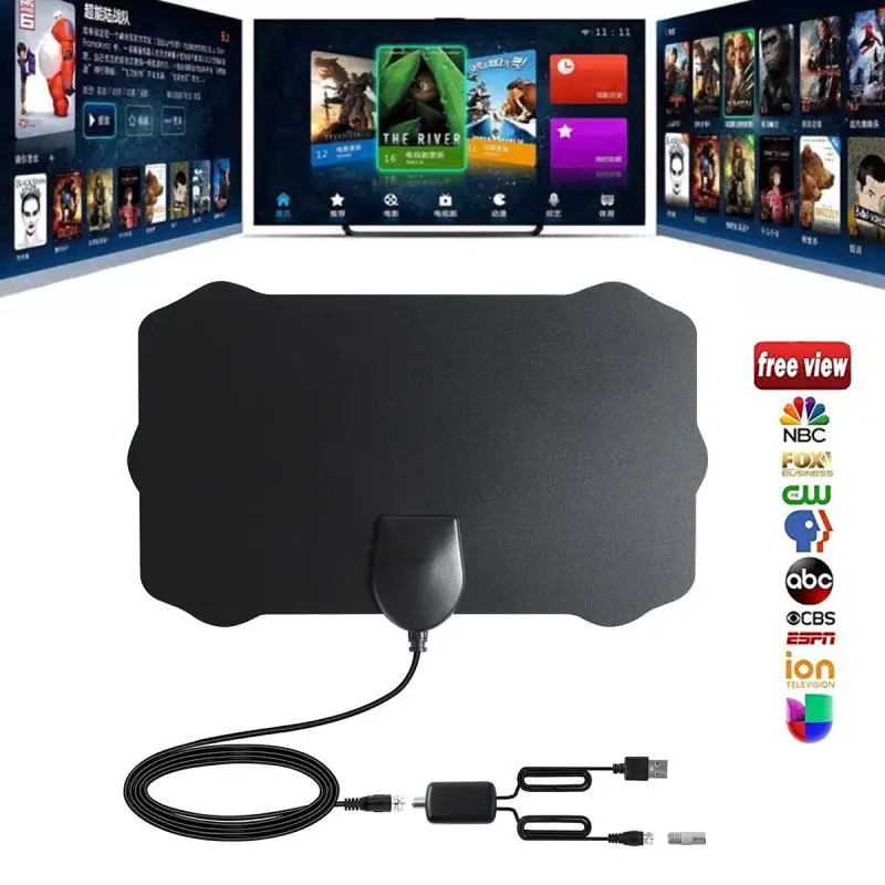 120 миль Antena 1080 P цифровой HD ТВ Indoor ТВ антенны с усилителем сигнала Booster ТВ Radius Surf Fox HD ТВ антенны антенна