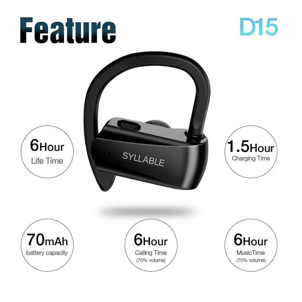 Последние слог D15 наушники вкладыши TWS с Беспроводной Bluetooth V5.0 правда стерео