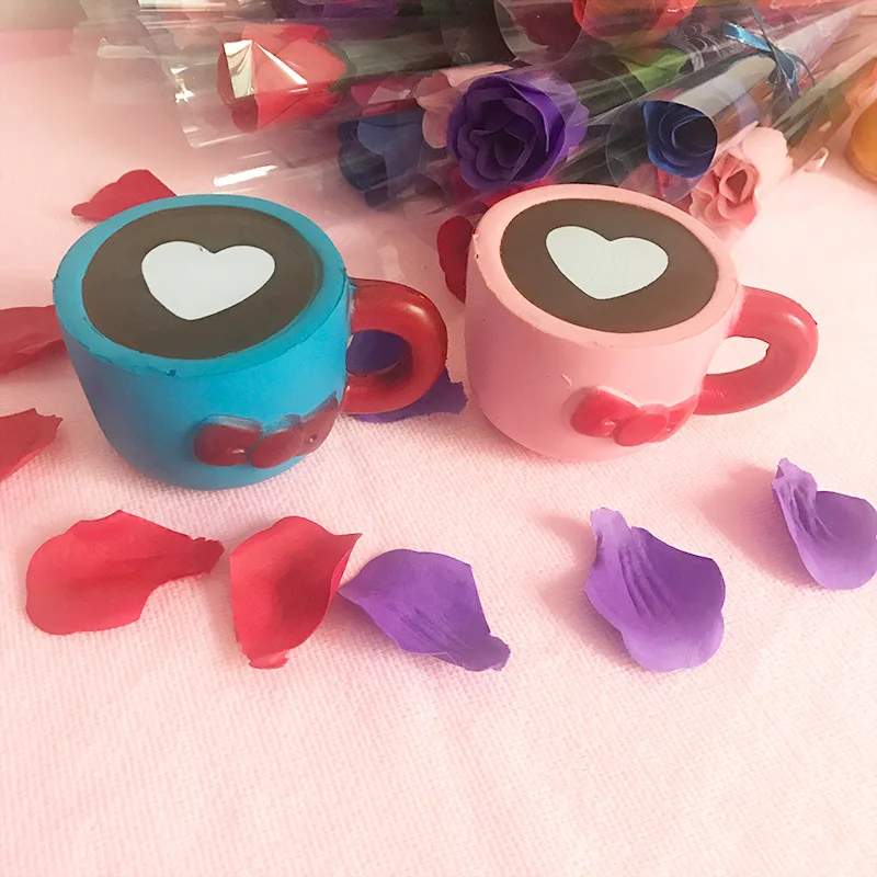 Kawaii мультфильм розовый мягкий искусственный мороженое Кофе чашка игрушка медленно поднимающиеся игрушки для детей снимает антистресс подарки