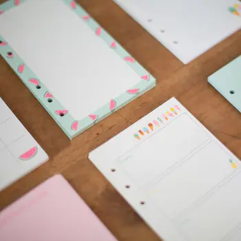 

New Yiwi Dokibook I Love Summer Cute Sweet Notebook Papers Filler Papers for A5A6 Day Planner Notebook Diary filofax Planner