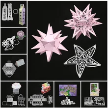

18 Styles Metal Cutting Dies New 2018 House 3D Flower Craft Dies Stamps and Dies Scrapbooking Die Cut Box Happy Birthday
