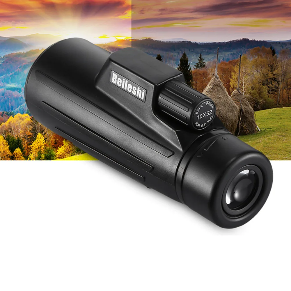 

Beileshi 10X52 Telescope 131M /1000M 10X Monocular Telescope HD Optic Lens Night Vision Bak4 Prism Outdoor Hunting Monocular