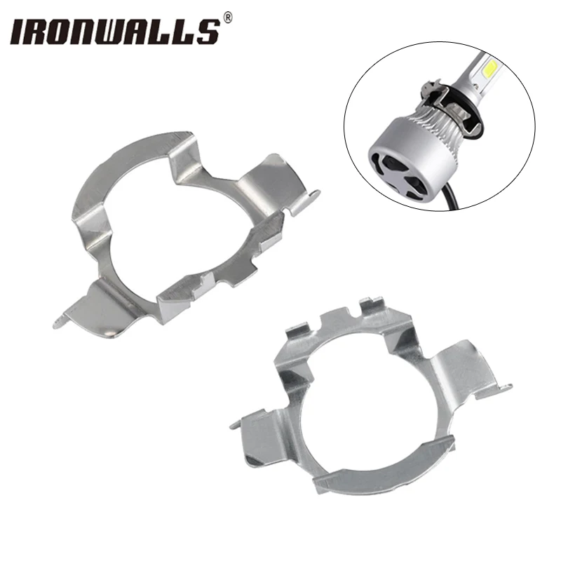

Ironwalls H7 Car Led Headlight Adapters Base Bulb Holders Chuck Sockets Clip for BMW E60 E61 VW MK6 NISSAN QASHQAI X-Trail lamp