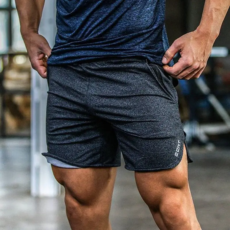 Summer Casual Shorts Cotton Men Gym Fitness Bodybuilding Workout Bermuda  Male Calf-Length Short Pants Running Bottoms Sportswear