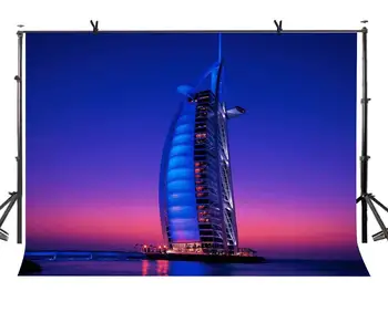 

7x5ft Famous Sailing Hotel Backdrop Dubai Famous Sailing Hotel Beautiful Photography Background