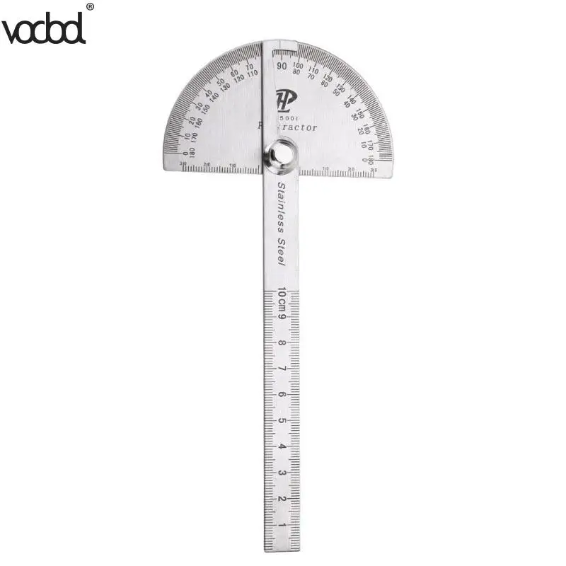 

180 Degree Angle Protractor Straight Ruler Finder Rotary Stainless Steel Metal Metric Machinist Measuring Tool Regla Metalica