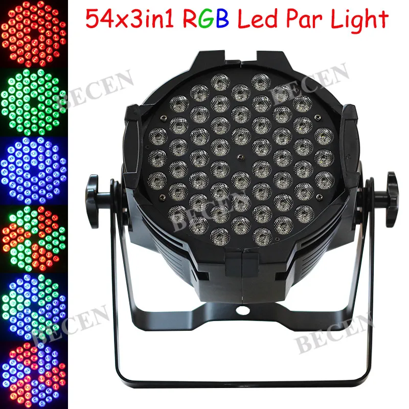 1pcs 54x3in1 RGB Led par can led 54x3w par light for dj party purple