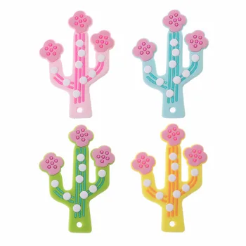

Cactus Teether Baby Teething Pendant Nursing Soft Silicone Beads Safe Toys For DIY Teething Necklace