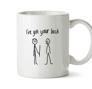

I've Got Your Back Stickmen Printed Mug Ceramic Cup