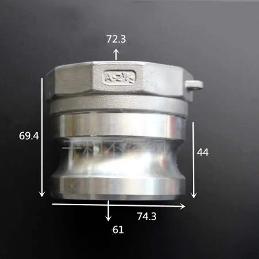 

2-1/2" BSPT Female x Plug Type A Camlock Quick Disconnect Coupling 304 Stianless Cam Groove For Hose Pumps Homebrew