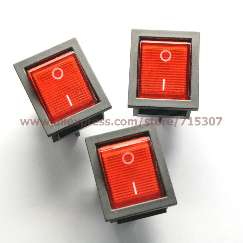 KCD4-201 red on-off 4pins with light 16A 250V(2)
