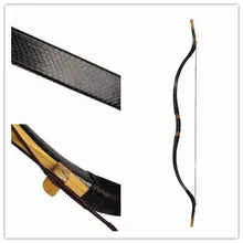 Longbowmaker Traditional Smooth Black snakeskin exquisite Longbow 20-60LBS Mongolian Bow QHBL