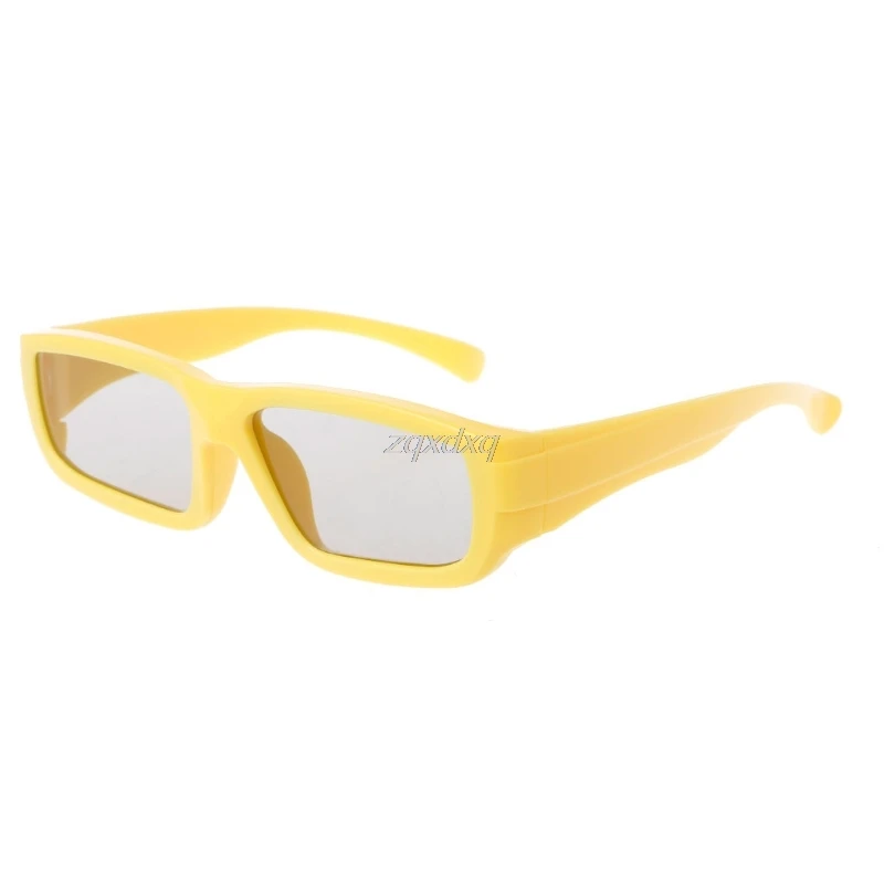 yellow Детский размер круговой поляризованный пассивный 3D очки для реального D 3D ТВ кино - Цвет: yellow