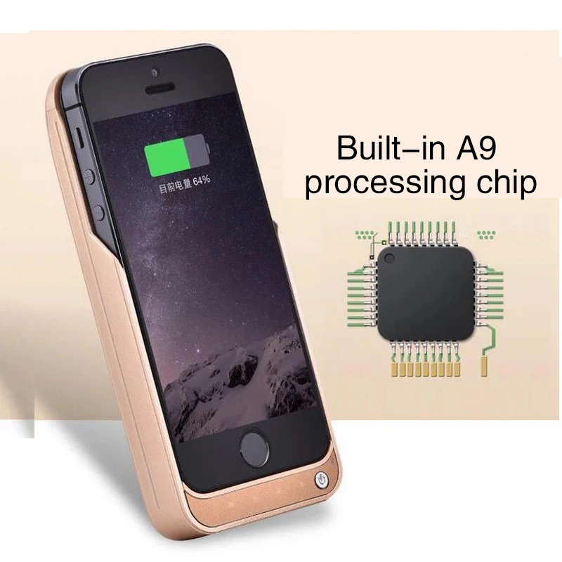 Чехол с внешним зарядным устройством для iPhone 5 4200 мАч чехол аккумулятором