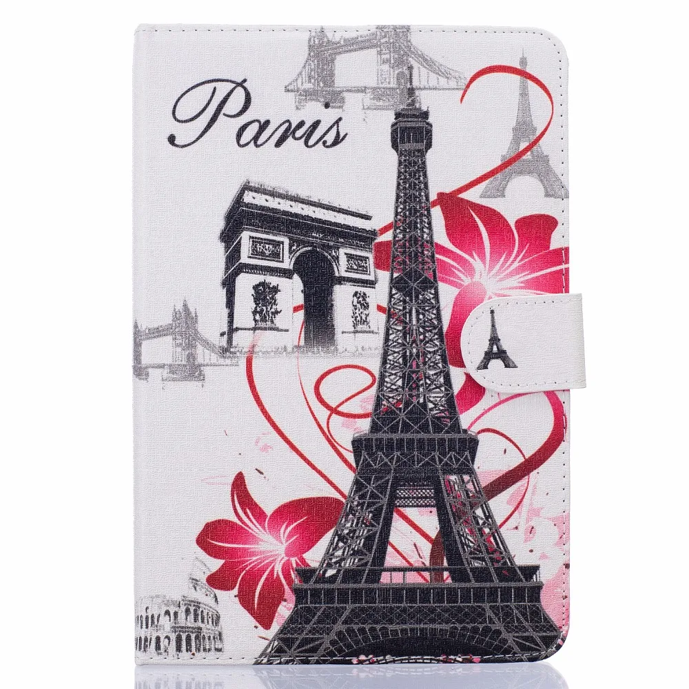 

New Flower PU Leather Case With Card Slots For Apple iPad 6 Air 2 Case Folio Stand Protector Skin For iPad Air 2 Cover