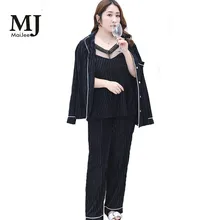MaiJee 3 шт. большой размер Пижама Femme Combinaison Pigiama Donna размера плюс Pijama Mujer Pijama Feminino пижамы женские пижамы